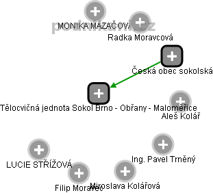 Tělocvičná jednota Sokol Brno - Obřany - Maloměřice - náhled vizuálního zobrazení vztahů obchodního rejstříku