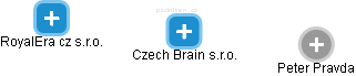 Czech Brain s.r.o. - náhled vizuálního zobrazení vztahů obchodního rejstříku