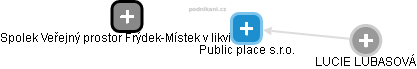 Public place s.r.o. - náhled vizuálního zobrazení vztahů obchodního rejstříku