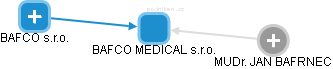 BAFCO MEDICAL s.r.o. - náhled vizuálního zobrazení vztahů obchodního rejstříku