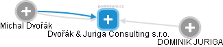 Dvořák & Juriga Consulting s.r.o. - náhled vizuálního zobrazení vztahů obchodního rejstříku