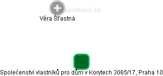 Společenství vlastníků pro dům v Korytech 3065/17, Praha 10 - náhled vizuálního zobrazení vztahů obchodního rejstříku