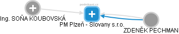 PM Plzeň - Slovany s.r.o. - náhled vizuálního zobrazení vztahů obchodního rejstříku