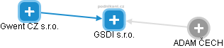 GSDI s.r.o. - náhled vizuálního zobrazení vztahů obchodního rejstříku