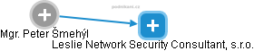 Leslie Network Security Consultant, s.r.o. - náhled vizuálního zobrazení vztahů obchodního rejstříku