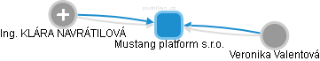 Mustang platform s.r.o. - náhled vizuálního zobrazení vztahů obchodního rejstříku