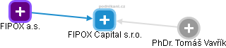 FIPOX Capital s.r.o. - náhled vizuálního zobrazení vztahů obchodního rejstříku