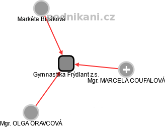 Gymnastika Frýdlant z.s. - náhled vizuálního zobrazení vztahů obchodního rejstříku