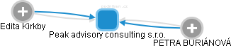Peak advisory consulting s.r.o. - náhled vizuálního zobrazení vztahů obchodního rejstříku