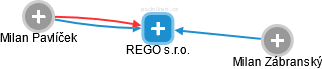 REGO s.r.o. - náhled vizuálního zobrazení vztahů obchodního rejstříku