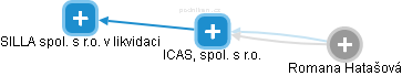 ICAS, spol. s r.o. - náhled vizuálního zobrazení vztahů obchodního rejstříku