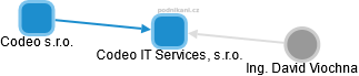 Codeo IT Services, s.r.o. - náhled vizuálního zobrazení vztahů obchodního rejstříku