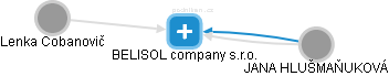 BELISOL company s.r.o. - náhled vizuálního zobrazení vztahů obchodního rejstříku