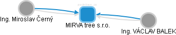 MIRVA tree s.r.o. - náhled vizuálního zobrazení vztahů obchodního rejstříku
