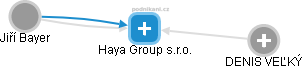 Haya Group s.r.o. - náhled vizuálního zobrazení vztahů obchodního rejstříku