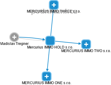 Mercurius IMMO HOLD s.r.o. - náhled vizuálního zobrazení vztahů obchodního rejstříku