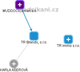 TR Brands, s.r.o. - náhled vizuálního zobrazení vztahů obchodního rejstříku