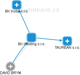 BK Holding s.r.o. - náhled vizuálního zobrazení vztahů obchodního rejstříku
