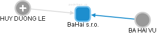 BaHai s.r.o. - náhled vizuálního zobrazení vztahů obchodního rejstříku