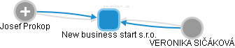 New business start s.r.o. - náhled vizuálního zobrazení vztahů obchodního rejstříku