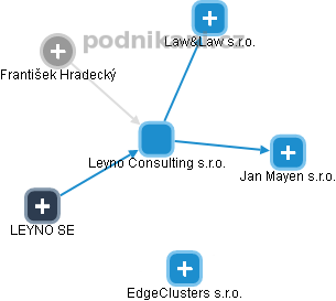 Leyno Consulting s.r.o. - náhled vizuálního zobrazení vztahů obchodního rejstříku