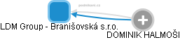 LDM Group - Branišovská s.r.o. - náhled vizuálního zobrazení vztahů obchodního rejstříku