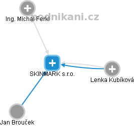 SKINMARK s.r.o. - náhled vizuálního zobrazení vztahů obchodního rejstříku