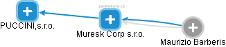 Muresk Corp s.r.o. - náhled vizuálního zobrazení vztahů obchodního rejstříku