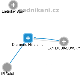 Diamond Hills s.r.o. - náhled vizuálního zobrazení vztahů obchodního rejstříku