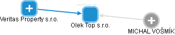 Olek Top s.r.o. - náhled vizuálního zobrazení vztahů obchodního rejstříku