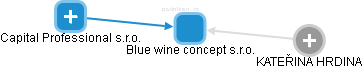 Blue wine concept s.r.o. - náhled vizuálního zobrazení vztahů obchodního rejstříku