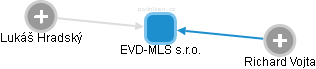EVD-MLS s.r.o. - náhled vizuálního zobrazení vztahů obchodního rejstříku