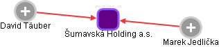 Šumavská Holding a.s. - náhled vizuálního zobrazení vztahů obchodního rejstříku