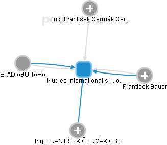 Nucleo International s. r. o. - náhled vizuálního zobrazení vztahů obchodního rejstříku