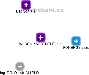 WLSCo INVESTMENT, a.s. - náhled vizuálního zobrazení vztahů obchodního rejstříku