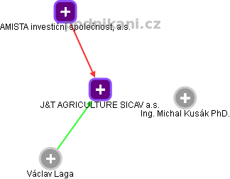 J&T AGRICULTURE SICAV a.s. - náhled vizuálního zobrazení vztahů obchodního rejstříku