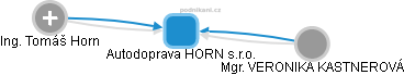 Autodoprava HORN s.r.o. - náhled vizuálního zobrazení vztahů obchodního rejstříku
