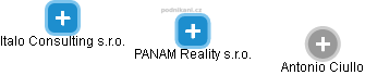PANAM Reality s.r.o. - náhled vizuálního zobrazení vztahů obchodního rejstříku
