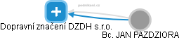 Dopravní značení DZDH s.r.o. - náhled vizuálního zobrazení vztahů obchodního rejstříku