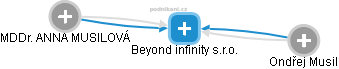 Beyond infinity s.r.o. - náhled vizuálního zobrazení vztahů obchodního rejstříku
