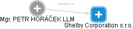 Shelby Corporation s.r.o. - náhled vizuálního zobrazení vztahů obchodního rejstříku