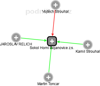 Sokol Horní Bojanovice z.s. - náhled vizuálního zobrazení vztahů obchodního rejstříku
