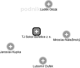 TJ Sokol Bořetice z. s. - náhled vizuálního zobrazení vztahů obchodního rejstříku