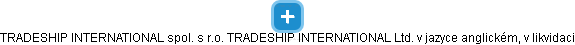 TRADESHIP INTERNATIONAL spol. s r.o. TRADESHIP INTERNATIONAL Ltd. v jazyce anglickém, v likvidaci - náhled vizuálního zobrazení vztahů obchodního rejstříku