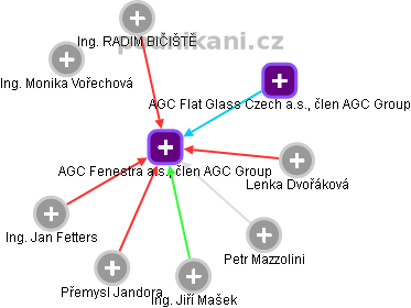 AGC Fenestra a.s., člen AGC Group - náhled vizuálního zobrazení vztahů obchodního rejstříku
