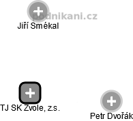 TJ SK Zvole, z.s. - náhled vizuálního zobrazení vztahů obchodního rejstříku