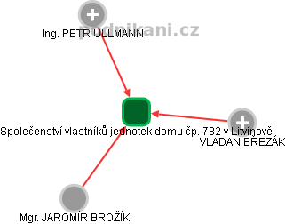 Společenství vlastníků jednotek domu čp. 782 v Litvínově - náhled vizuálního zobrazení vztahů obchodního rejstříku