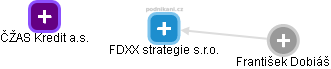 FDXX strategie s.r.o. - náhled vizuálního zobrazení vztahů obchodního rejstříku