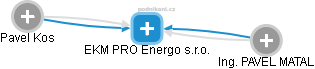 EKM PRO Energo s.r.o. - náhled vizuálního zobrazení vztahů obchodního rejstříku
