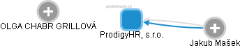 ProdigyHR, s.r.o. - náhled vizuálního zobrazení vztahů obchodního rejstříku